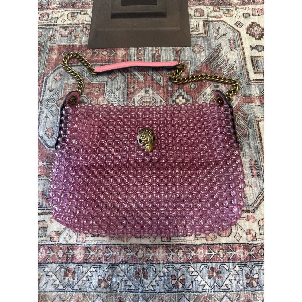 Kurt Geiger Handbag Kensington Pink Beaded Shoulder Bag
